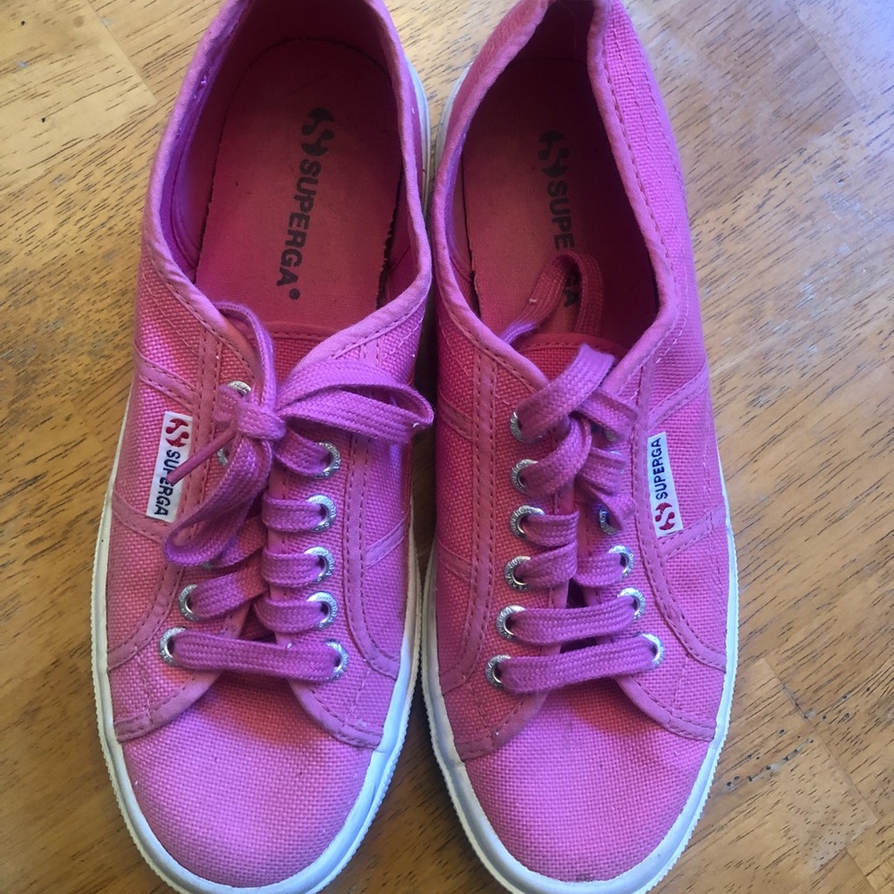 Superga canvas lace up sneakers great condition 9